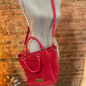 Marc By Marc Jacobs Raspberry Leather Crossbody Tote Bag